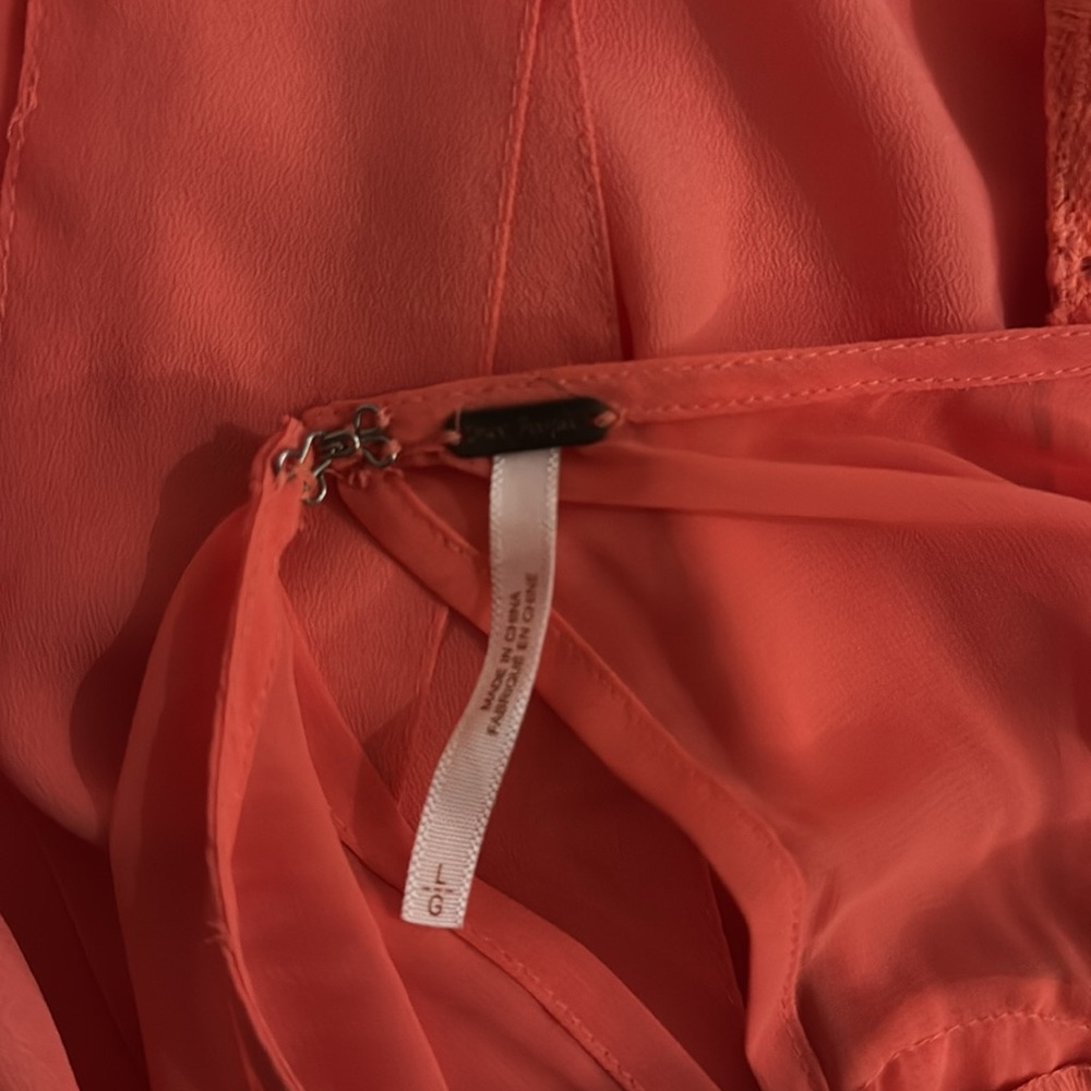 Free People Orange Dress 👗 L - Picture 5 of 8